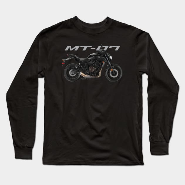 Yamaha MT-07 19 black, sl Long Sleeve T-Shirt by MessyHighway